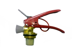 Valve for 1-3 kg powder fire ext. with nozzle (connecting size M30*1,5, for M8 indicator)