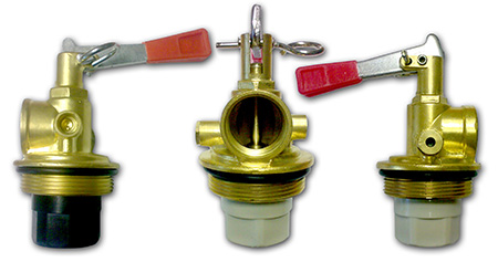 Valve for movable powder fire ext. with safety membrane (for M8 indicator)