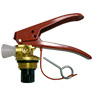Valve with aluminum body for 1-3 kg powder fire ext. with nozzle (connecting size M30*1,5, for M8 indicator)