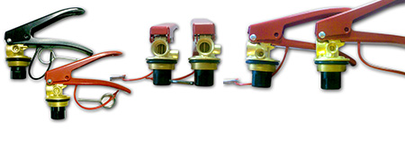 Valve for 4-8 kg powder fire ext. (for M8 indicator, M16*1,5 output size) with high location of indicator