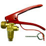 Valve for CO2 fire ext. pushing handle (conic thread W19,2, M22*1,5 output size)